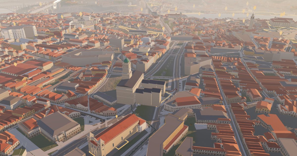 Avenida dos Aliados: 3D view