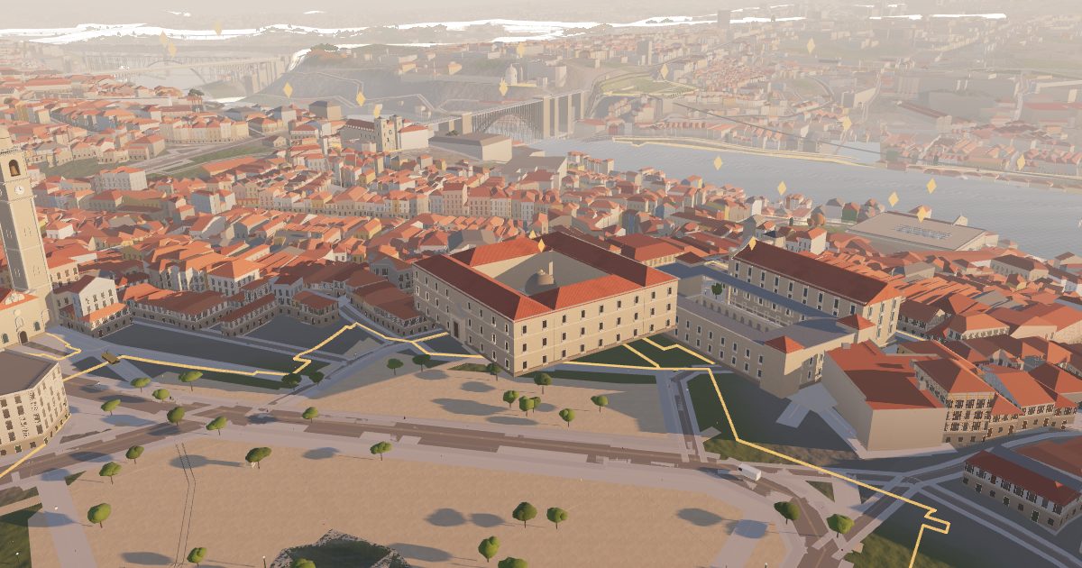 Old Prison and Court of the Relação: 3D view