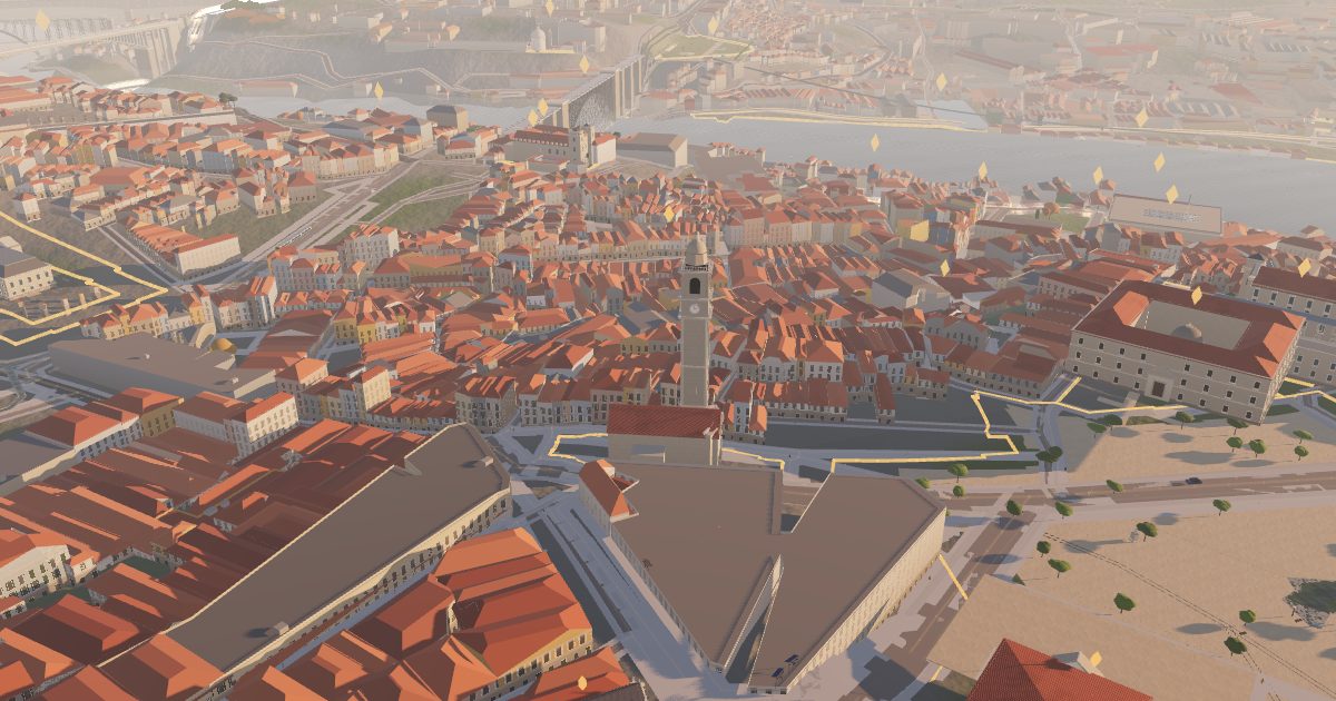 Clérigos Church and Tower: 3D view