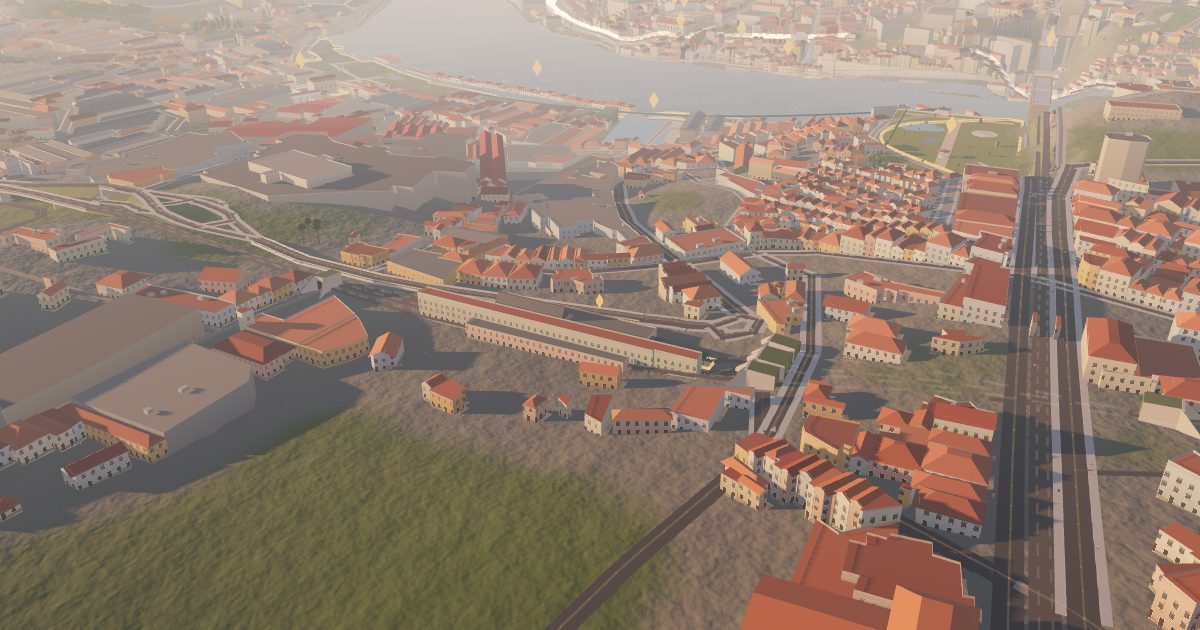 General Torres railway station: 3D view
