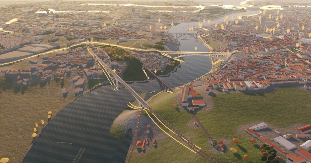 Maria Pia Bridge: 3D view