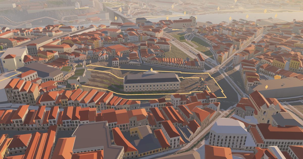 São Bento Railway Station: 3D view